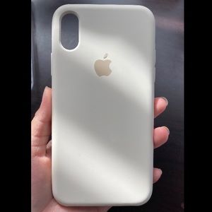iPhone X silicone phone case cream